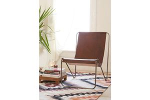 Sohomanje Leather Accent Chair, Brown & Black