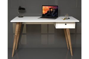 Tina Schreibtisch mit Schubladen, Weiß