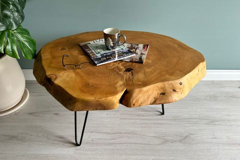 ODKA KÜTÜK SEHPA, İKİLİ, NATUREL