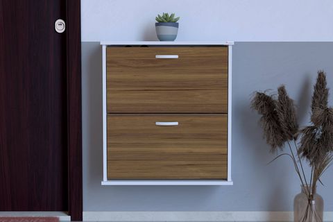 UMAY ASMA 72 CM 2 DÜŞER KAPAKLI AYAKKABILIK, CEVİZ