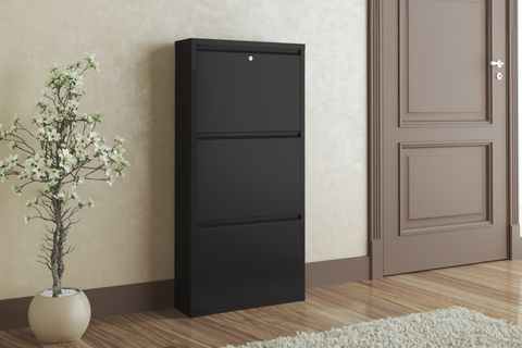 GADA METAL AYAKKABILIK, KİLİTLENEBİLİR, 3 KAPAKLI, SİYAH