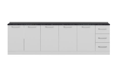 MİNAR 280 CM MUTFAK DOLABI BEYAZ 280-B1-ALT MODÜL