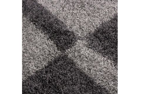 SHAGGY HALI, KARELİ VE ÇİZGİLİ, GRİ, 200X290