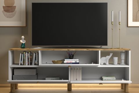 BOHEM MİA LEDLİ TV ÜNİTESİ KONSOL, 3 KAPAK 2 BÖLMELİ, 160 CM