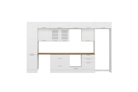 ALVİNKA 400X240 CM KLASİK MEBRAN MUTFAK DOLABI, MBB E90B50S60 3 MEBRAN BEYAZ SUNTALAM