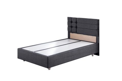 VİYANA BAZA BAŞLIK LETTO YATAK SETİ, ANTRASİT, 120X200