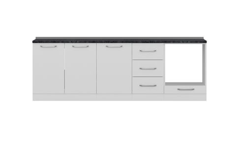 MİNAR 245 CM MUTFAK DOLABI BEYAZ 245-B4-ALT MODÜL