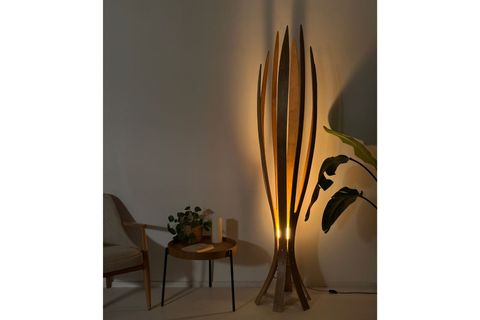 HEDRA İSKANDİNAV TARZI AHŞAP LAMBADER, MEŞE