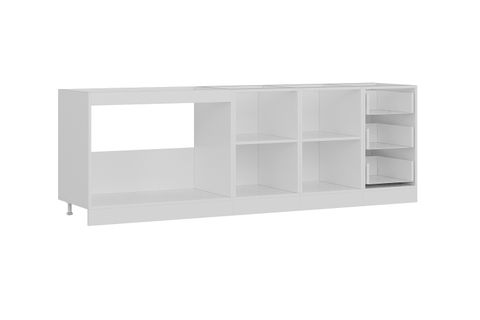 MİNAR 245 CM MUTFAK DOLABI BEYAZ DORE 245-D3-ALT MODÜL
