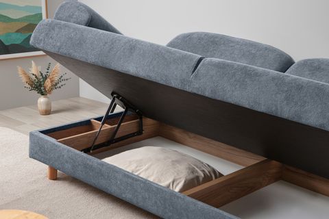 ATHENS YATAKLI SANDIKLI ÜÇLÜ KOLTUK, MAVİ