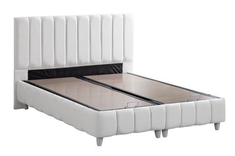NARVA BAZA BAŞLIK VE REAL PEDLİ YATAK SETİ, BEYAZ, 90X200