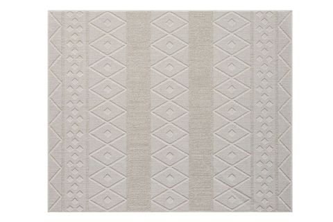 LARA İSKANDİNAV DOKUMA BUKLELİ MAKİNE HALISI, KREM, DS620,  80X150