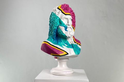 ZEUS ROCK N ROLL POP ART DEKORATİF ROMA YUNAN HEYKELLERİ