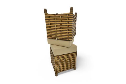 RATTAN PUF, KAHVE