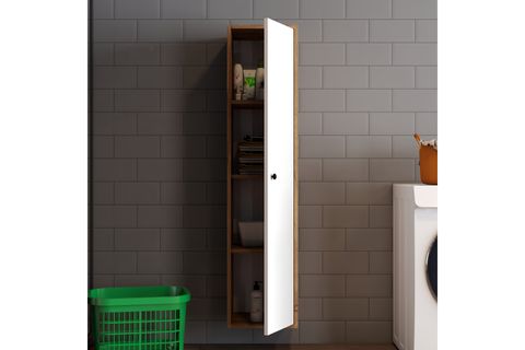 MİLA BANYO KİLERİ ÇOK AMAÇLI DOLAP, CEVİZ BEYAZ