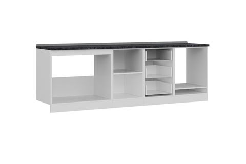 MİNAR 250 CM MUTFAK DOLABI BEYAZ ANTRASİT 250-A3-ALT MODÜL