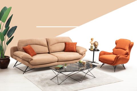 SOFT KOLTUK TAKIMI, TURUNCU BEJ