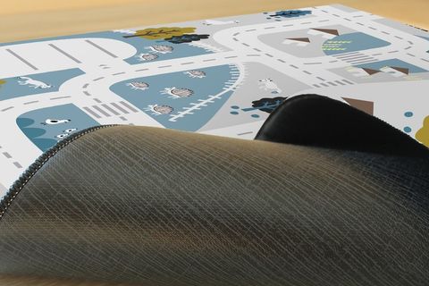 KARNAVAL MAVİ ORMANDAKİ YOL ÇOCUK ODASI HALISI 50X80