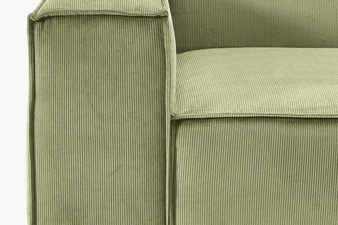 LENA FİTİLLİ KADİFE MODÜLER KÖŞE KOLTUK, YEŞİL