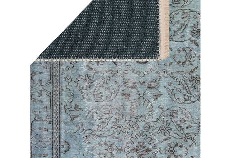 VİNTAGE MAVİ ETNİK KİLİM DOKUMA TABAN HALI, 320 YNG, 120X180 CM