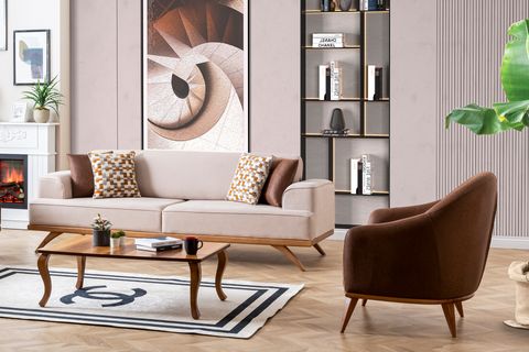 PALERMO KOLTUK TAKIMI, KAHVE KREM