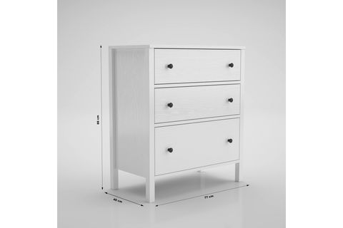 VENEZİA MİNİFİKS ŞİFONYER, WOOD BEYAZ, 3 ÇEKMECELİ