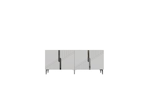 EVVA KONSOL VE TV SEHPASI, BEYAZ SILVER, 180 CM
