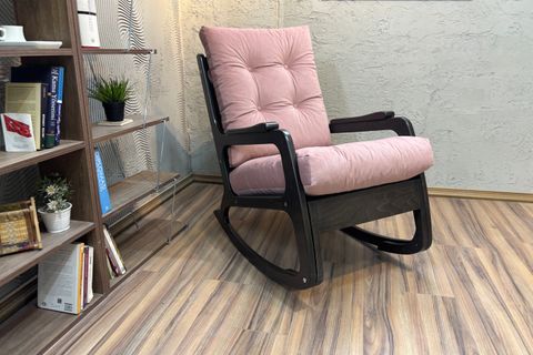 KONTES SALLANAN SANDALYE, PEMBE, WENGE SİYAH AYAKLI