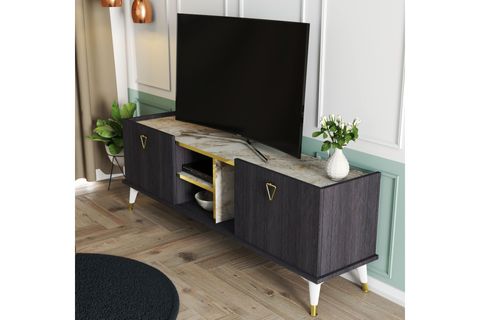 MEZZA 1520 ALLEGRA 150 CM TV ÜNİTESİ TREVİSO EFES HGS.(ALTIN ŞERİTLİ)