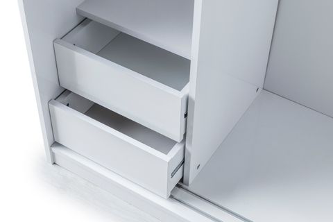 CİTY SÜRGÜLÜ GARDIROP, BEYAZ, 200 CM