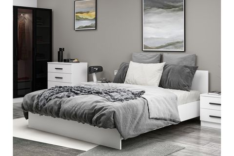 KALE210 YATAK ODASI TAKIMI, BEYAZ, CAM KAPAK, 6 KAPAKLI, SET 88