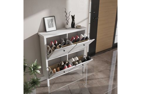 VENEZİA PREMİUM AYAKKABILIK WOOD BEYAZ, 4 KAPAKLI