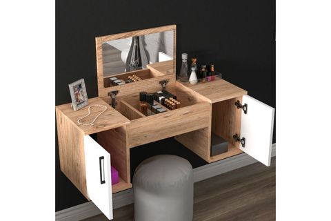 ARNETTİ MERCAN MAKYAJ MASASI, ATLANTİK ÇAM BEYAZ