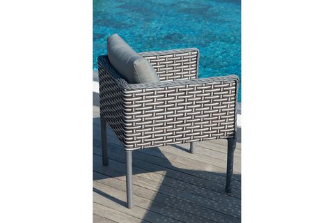 LETRA RATTAN BAHÇE MOBİLYASI, GRİ, 3+1+1