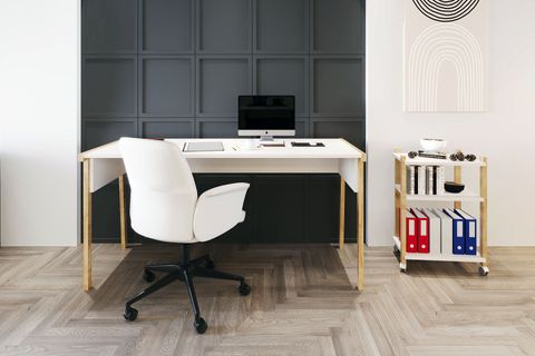 LAGOMOOD ZENİTH ÇALIŞMA MASASI KİTAPLIK TAKIM, BEYAZ MEŞE, 150CM