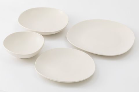 KİTCHEN ESSENTİALS STONEWARE MAT YEMEK TAKIMI, EKRU, 24 PARÇA