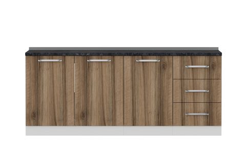 MİNAR 200 CM MUTFAK DOLABI BEYAZ DORE 200-D2-ALT MODÜL