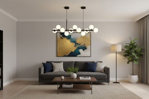 SELİN BEYAZ CAMLI SİYAH KROM DETAYLI AVİZE