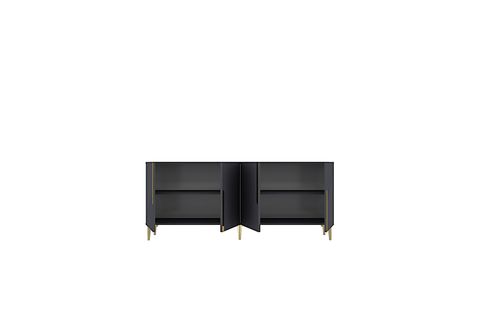 EVVA KONSOL VE TV SEHPASI, ANTRASİT GOLD, 180 CM