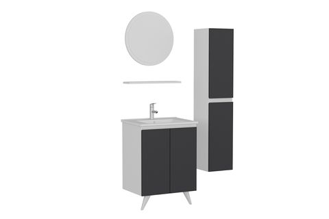 NİKA BANYO DOLABI 65CM AY2K 1YA1R ETJ BOY BEYAZ ANTRASİT