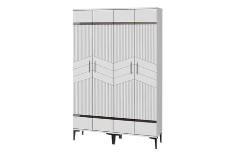 GAVİN AC PORTMANTO VESTİYER AYAKKABILIK, BEYAZ GÜMÜŞ