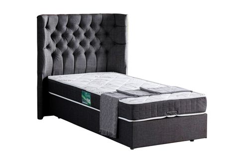 MATİLDA  BAZA BAŞLIK VE COMFORT YATAK SETİ, ANTRASİT, 120X200