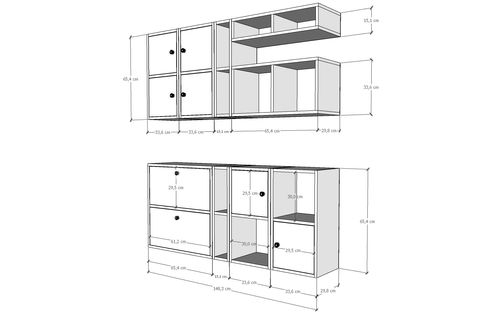 BK ÇOK AMAÇLI DOLAP, DUVARA MONTE RAFLI, KBR