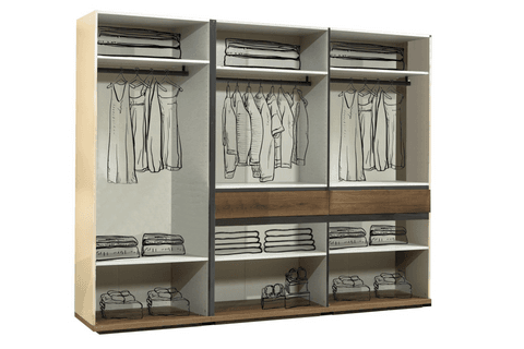 ERZİN YATAK ODASI TAKIMI, AYNASIZ, 6 KAPAKLI