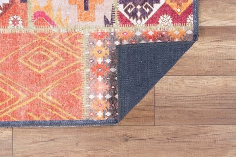 ARTLOOP PATCHWORK DESENLİ JAZZ DEKORATİF ŞÖNİL DOKUMA RENKLİ HALI AL 332 230X230