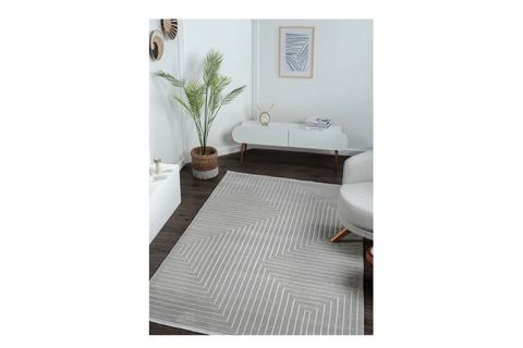 ZEN KOLEKSİYONU BAMBU DOKULU MAKİNE HALISI, GRİ, 100X150, 0597A
