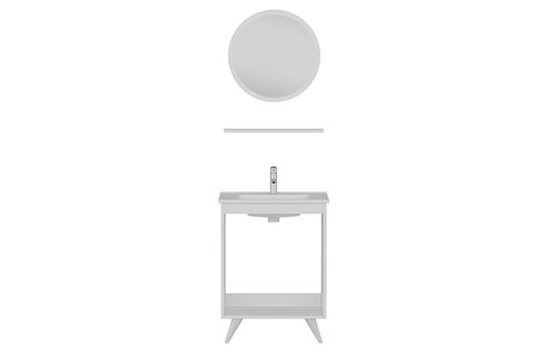 NİKA BANYO DOLABI 65CM AY2K 1YA1R ETJ BEYAZ ANTRASİT