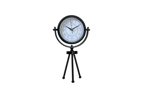 MUYİKA SİYAH TRİPOD AYAKLI METAL MASA SAATİ
