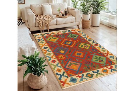 BEREKET DESENLİ HALI, DOKUMA TABAN HALI, 348 YNG, 60X120 CM