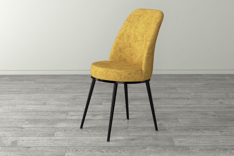 ROVENA LEONA AÇILABİLİR MUTFAK MASASI TAKIMI, SİYAH MERMER DESEN, HARDAL, 132X80